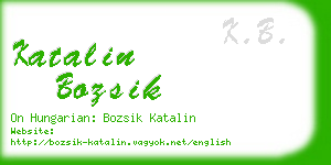 katalin bozsik business card